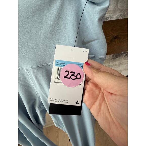 Nike Zenvy Women's Light Armoury Blue Black High-Waisted 7/8 Leggings Size M - Picture 9 of 9